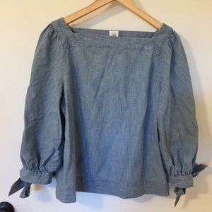 GAP Chambray peasant top